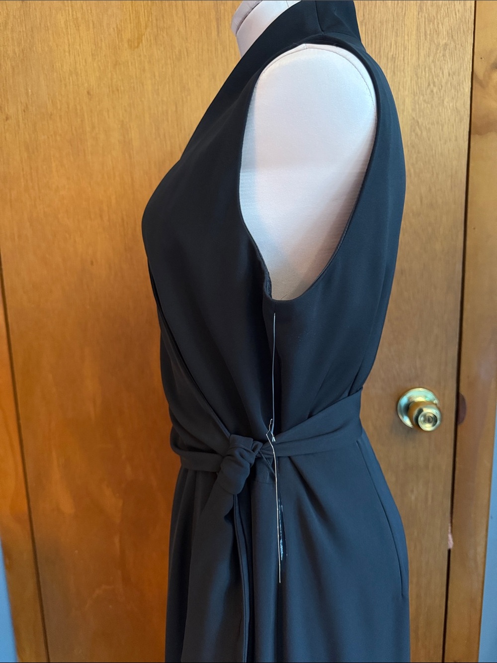 Vintage - Jones New York Black Classic Ankle Length Wrap Dress - Picture 6 of 9